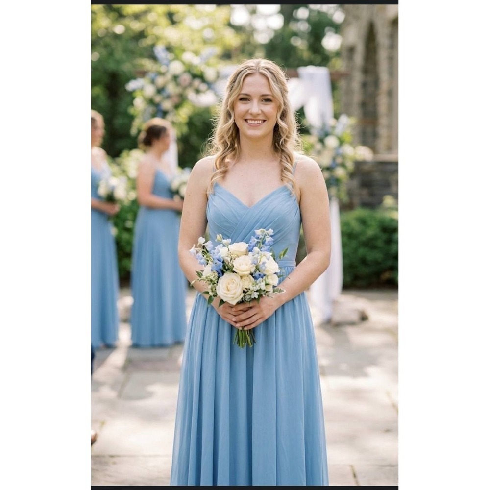 Azazieβ Women's Cora Bridesmaids Dress Steel Blue Size A4 NWT Regencycore Gala